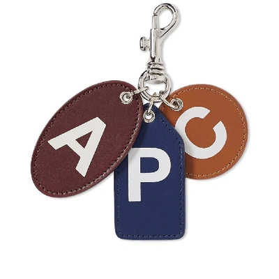Apc A.p.c. Louis Letters Keyring In Multi