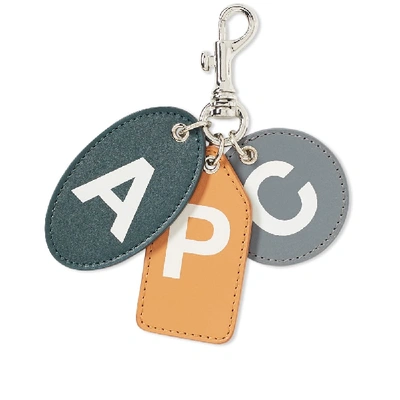 A.p.c. Louis Letters Keyring In Multi