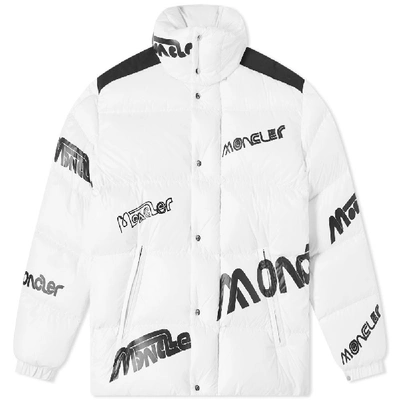 Moncler Genius 2 Moncler 1952 Quilted Logo-print Glossed-shell Down Jacket In White