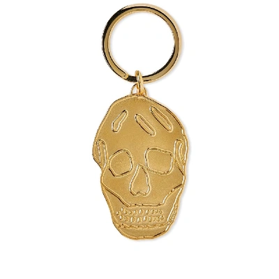 Alexander Mcqueen Skull Keyring In Gold