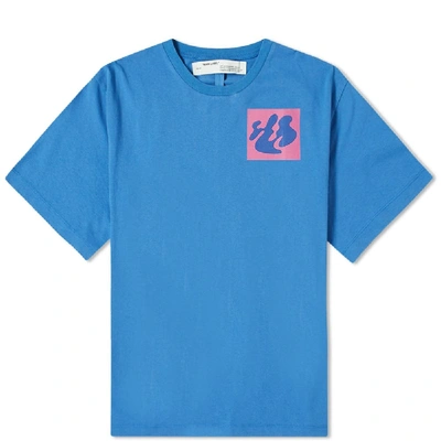 Off-white Shape Of Oversized Tee In Blue