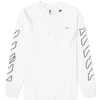 OFF-WHITE Off-White Abstract Arrows Zip Mock Neck Tee