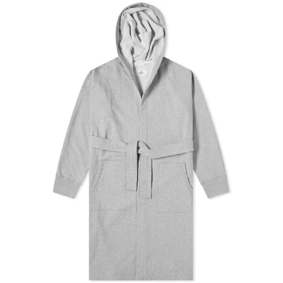 Reigning Champ Hooded Dressing Gown In Grey