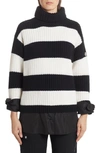 MONCLER STRIPE TURTLENECK SWEATER,E20939252700A9027