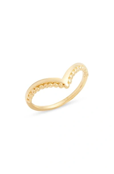 Argento Vivo Point Detail Ring In Gold