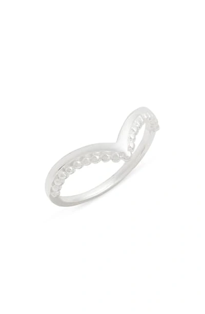 Argento Vivo Point Detail Ring In Silver