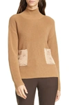 Hugo Boss Faonia Cotton & Cashmere Sweater In Camel