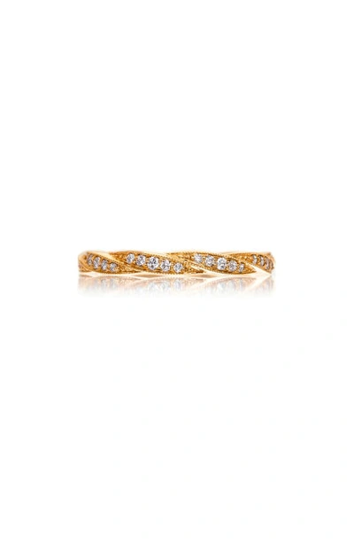 Sethi Couture Diamond Twine Band Ring In Rose Gold/ Diamond