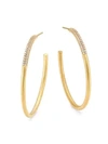 DEAN DAVIDSON Signature 22K Yellow Goldplated & Cubic Zirconia Pavé Hoop Earrings