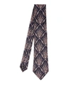 Liberty London Eluard Printed Silk Tie In Navy