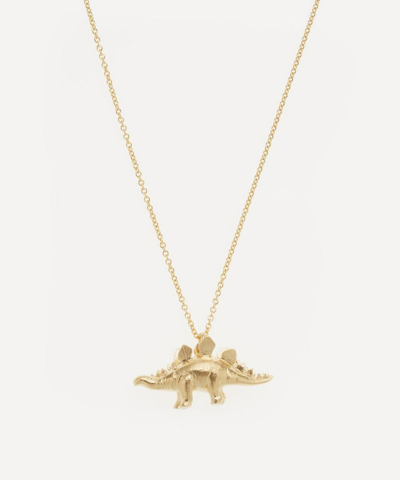 Alex Monroe Gold-plated Stegosaurus Pendant Necklace