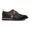 THOM BROWNE THOM BROWNE BLACK WEBBING STRAP LONGWING BROGUES