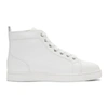 Christian Louboutin Louis Leather High-top Sneakers In White