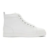 Christian Louboutin Louis Orlato Full-grain Leather High-top Sneakers In Wh01 White