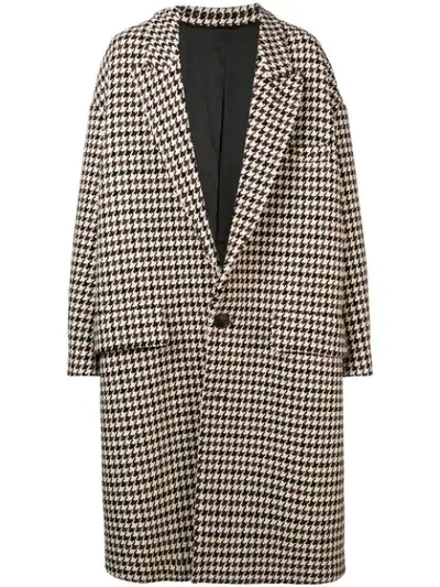 Ami Alexandre Mattiussi Oversize Two Buttons Coat In Brown