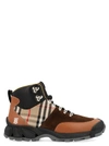 Burberry Tor Vintage Check Hiking Boots In Multicolor