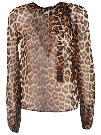 N°21 Leopard Printed Shirt In Animal Print