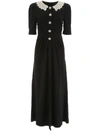ALESSANDRA RICH CREPE DRESS WITH COLLAR,11084346