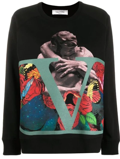 Valentino Undercover Print Sweatshirt In Black