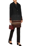 ETRO ETRO WOMAN EMBELLISHED WOOL-BLEND JACQUARD AND MATELASSÉ COAT BLACK,3074457345617282072