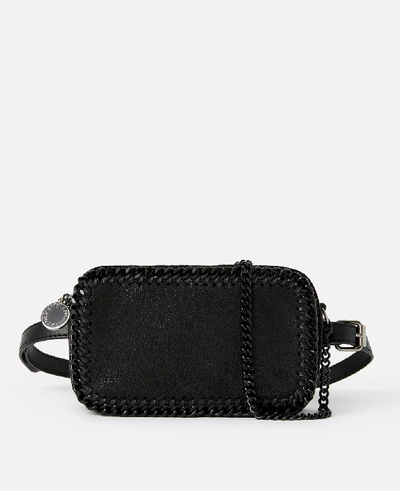 Stella Mccartney Black Falabella Zip Belt Bag In 黑色