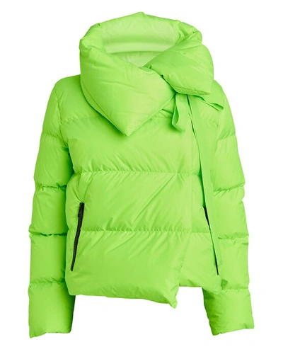Bacon Puffa Quilted Puffer Jacket In Green