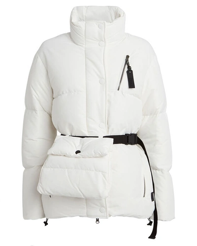Bacon New Boo Belted Puffer Jacket In White