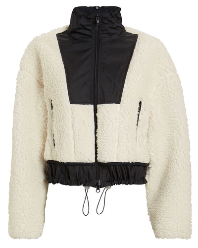 3.1 Phillip Lim Cropped Teddy Bomber Jacket In Ivory