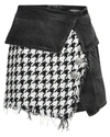 BALMAIN Mixed Denim Tweed Mini Skirt,060039508137