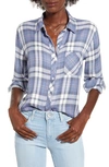 Rails Hunter Plaid Shirt In Navy Candy White