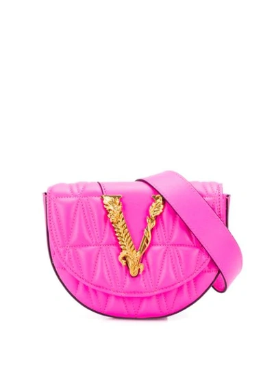 Versace Logo标牌腰包 In Pink