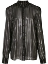 RTA BLYTHE STRIPED SHEER SHIRT