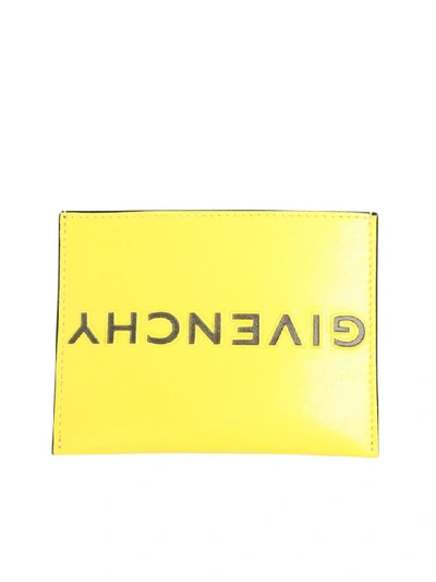 Givenchy Branded Card Holder In Yellow