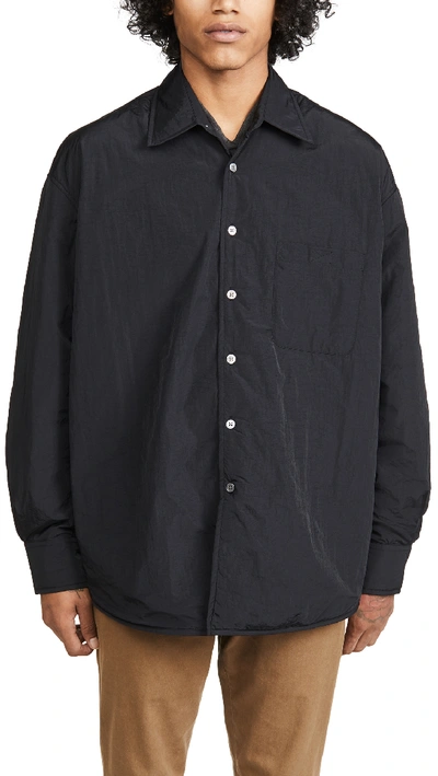 Our Legacy Reincarnation Suede Overshirt In Black