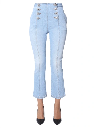 Balmain High Waist Jeans In Denim