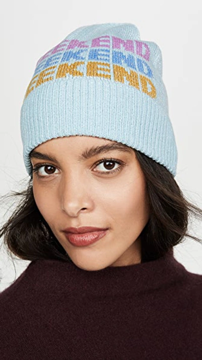 Kate Spade Weekend Beanie Hat In Sea Glass