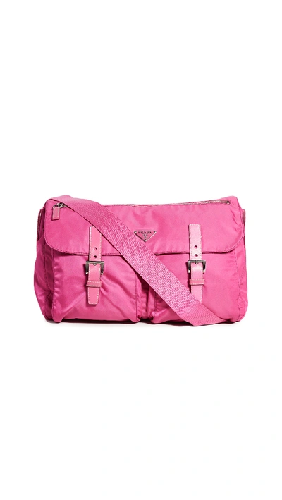 Pre-owned Prada Pink Vela Messenger