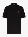 Fred Perry Logo Motif Polo Shirt In Black