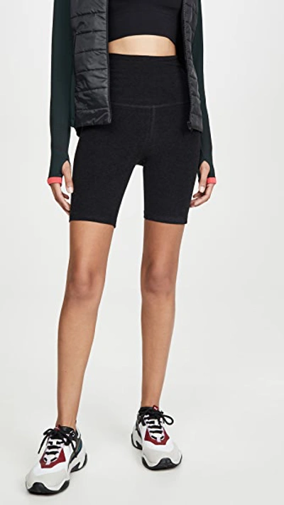 Beyond Yoga Spacedye In The Mix High-waist Biker Shorts In Darkest Night