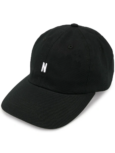 Norse Projects Twill Sports Logo Cap In Black
