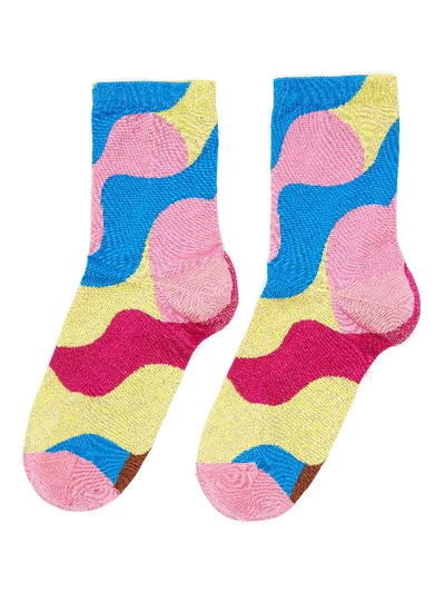 Hysteria 'alice' Wave Colourblocked Socks