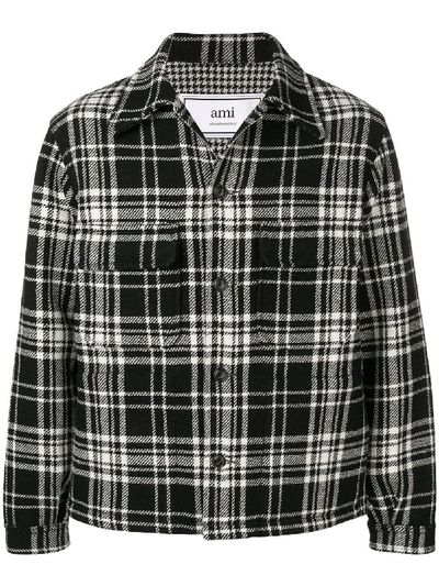 Ami Alexandre Mattiussi Check Print Jacket In Black