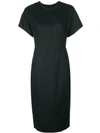 NARCISO RODRIGUEZ FITTED KNIT MIDI DRESS