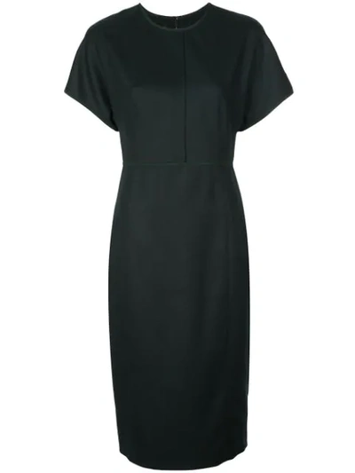 Narciso Rodriguez Fitted Knit Midi Dress In Green