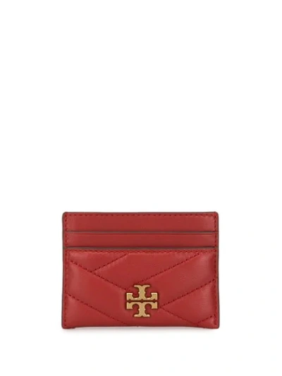 Tory Burch Kira Quilted Cardholder In Red