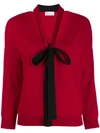 RED VALENTINO BOW-DETAILED JUMPER