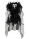 FABIANA FILIPPI FEATHER-EMBELLISHED KNIT GILET