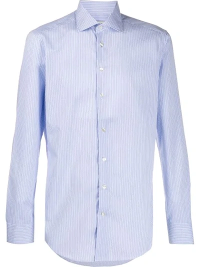 Etro Striped Regular Shirt In Blue