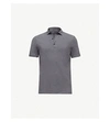 Allsaints Parlour Cotton-blend Polo-shirt* In Granite Blue M