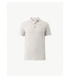 Allsaints Parlour Cotton-blend Polo-shirt* In Lunar Grey Mar